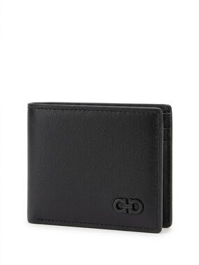 Salvatore Ferragamo Black Leather Card & Key Holder